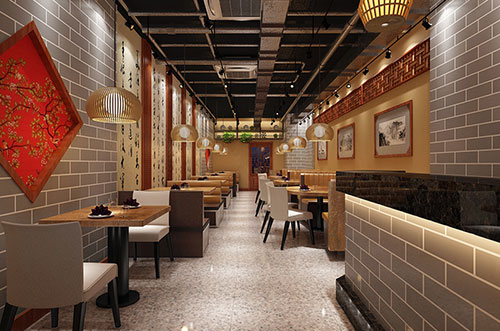 大兴安岭传统中式餐厅餐馆装修设计效果图